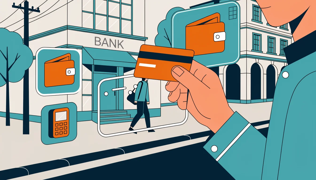 Credit card blocked by barrier near Australian bank